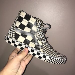 Checkered High Top Vans